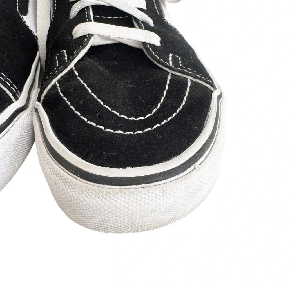 Vans Sk8 Hi Sneaker Canvas Suede Shoe Black Size Men 7 Women 8.5